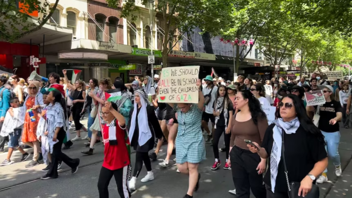 Students across Australia protest Gaza crisis, call for sanctions on Israel