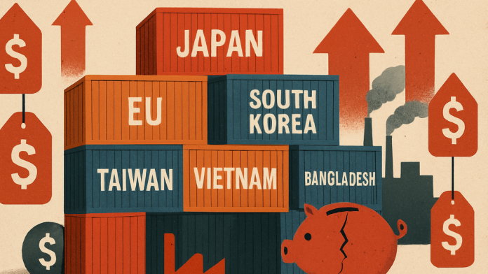Tariffs on over 60 countries lead to higher costs for American consumers