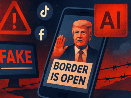 Migrants targeted with false social media posts showing Trump claiming the border is open