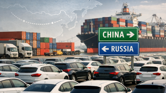 Sanctions limit direct exports, but foreign cars still reach Russia via China