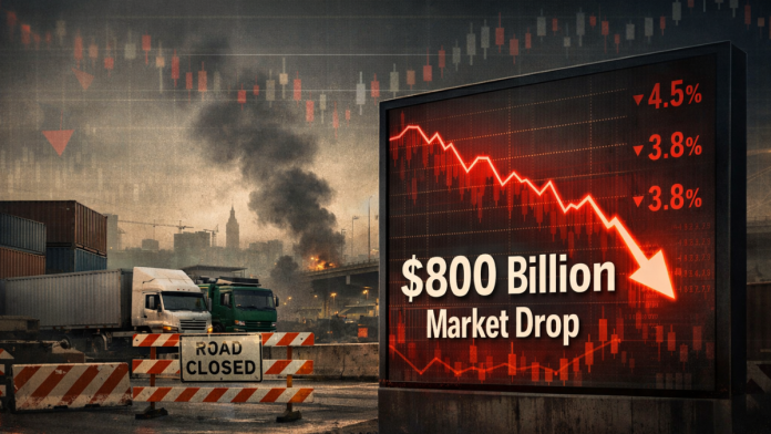 Violence in Mexico after cartel leader killed coincides with $800 billion U.S. market drop