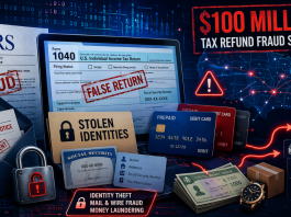 Two individuals charged in multi-year tax fraud scheme targeting over $100 million in refunds