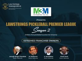 LawStrings Launches LPPL Season 2, India’s First Pickelball Auction For Lawyers