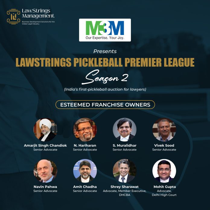 LawStrings Launches LPPL Season 2, India’s First Pickelball Auction For Lawyers