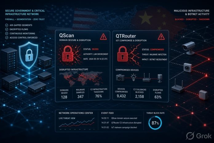 US DOJ and FBI seize QScan and QTRouter platforms used by China-linked QTFY hackers
