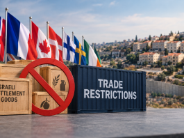 Trade Sanctions on Israeli Settlements Announced by 12 Nations Including UK, France, Canada